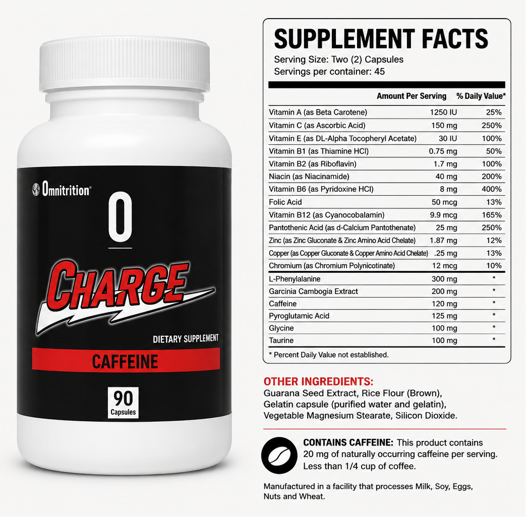 Charge Capsules with Caffeine