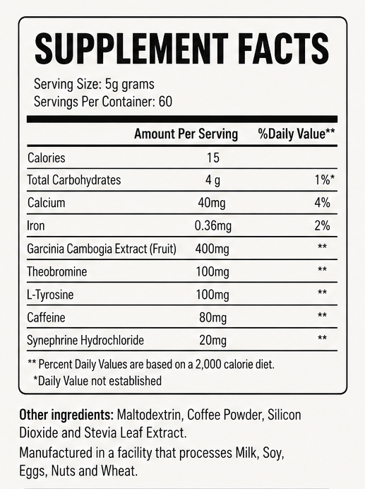 Thermo Java Sugar Free – Bottle